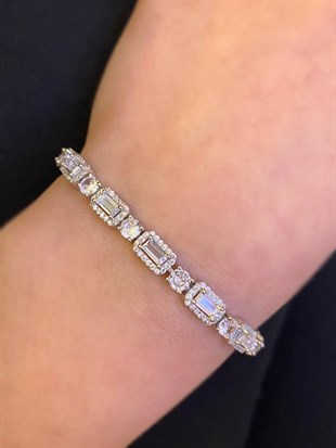 Kadın Şık ve Zarif Gümüş Bileklik