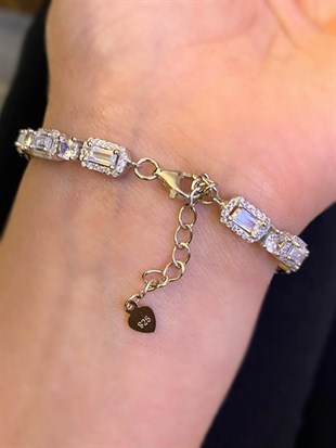 Kadın Şık ve Zarif Gümüş Bileklik