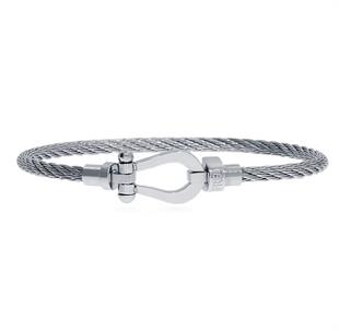 Kadın Silver Renk Toka Detay İnce Çelik Bileklik