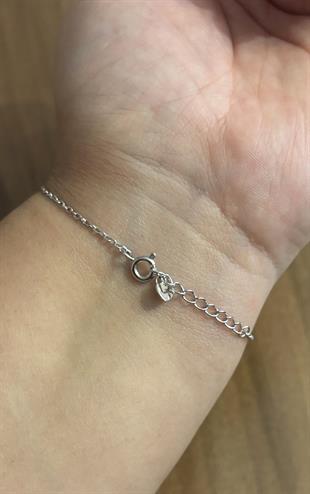 Kadın Sıralı Fatma Ana Eli Model Gümüş Bileklik 