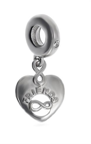 Kadın Sonsuza Kadar Arkadaş Temalı Gümüş Charm