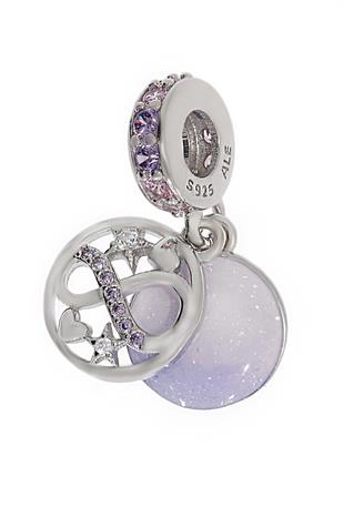 Kadın Seni Sonsuza ve Ötesine Kadar Seviyorum Yazılı Gümüş Charm