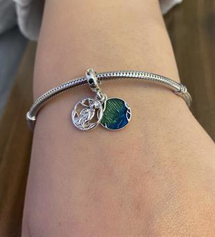 Kadın Star Wars Karakteri Yoda Model Gümüş Charm