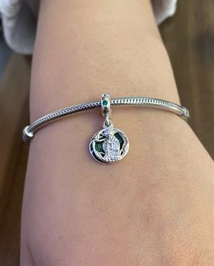 Kadın Star Wars Karakteri Yoda Model Gümüş Charm