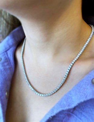 Kadın Su Yolu Gümüş Kolye