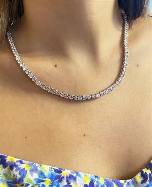 Kadın Su Yolu Model Gümüş Kolye