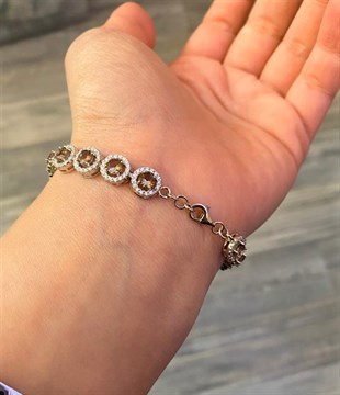 Kadın Sultanit Taşlı Gümüş Bileklik