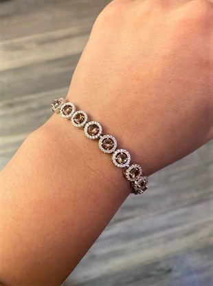 Kadın Sultanit Taşlı Gümüş Bileklik