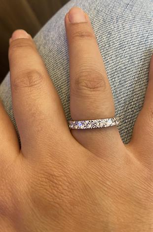 Kadın Suyolu Model Tamtur Gümüş Yüzük 