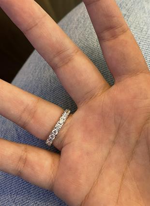 Kadın Suyolu Model Tamtur Gümüş Yüzük 