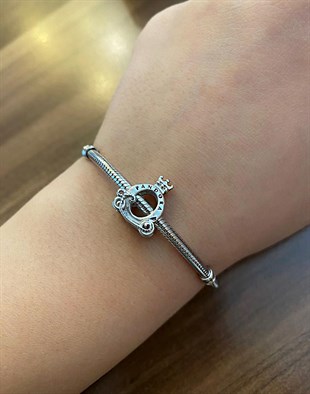 Kadın Taç Detay Gümüş Charm