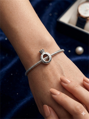 Kadın Taç Model Gümüş Charm