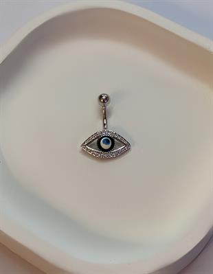 Kadın Taşlı Göz Model Çelik Piercing