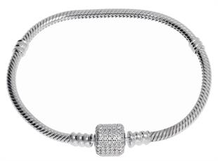 Kadın Taşlı Model Charm İçin Uygun Gümüş Bileklik