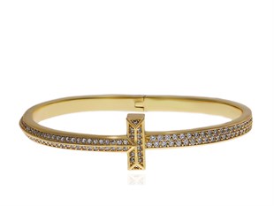 Kadın Taşlı Şık Çelik Bilezik