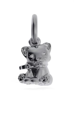 Kadın Tatlı Kedi Model Gümüş Charm