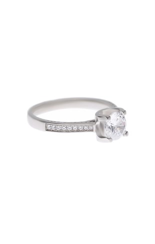 Kadın Tektaş Gümüş Yüzük