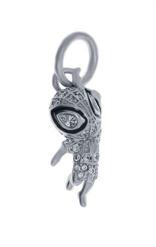 Kadın Uçan Spıderman Temalı Gümüş Charm