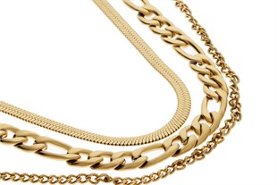 Kadın Üçlü Model Çelik Kolye