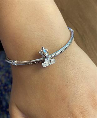 Kadın Unicorn Model Gümüş Charm 
