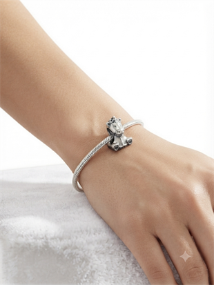 Kadın Unicorn Model Gümüş Charm 