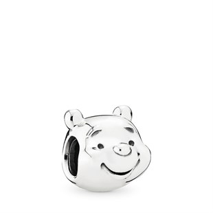 Kadın Winnie The Pooh Portre Model Gümüş Charm