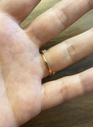 Kadın Yaprak Model Bakır Renk Gümüş Yüzük