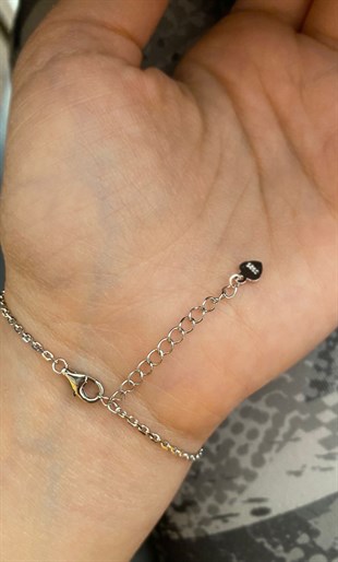 Kadın Yeşil Renk Üçlü Yonca Model Gümüş Bileklik