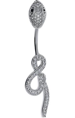 Kadın Yılan ve Sonsuzluk Model Çelik Piercing