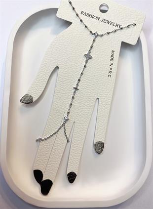 Kadın Yıldız Model Taşlı Çelik Şahmeran 