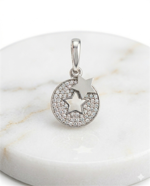 Kadın Yıldız Model Taşlı Charm