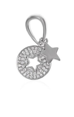 Kadın Yıldız Model Taşlı Charm