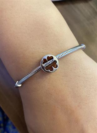 Kadın Yonca Model Gümüş Charm