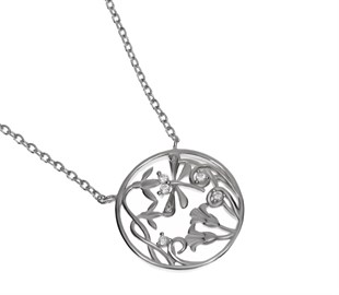 Kadın Yusufçuk Detay Gümüş Kolye