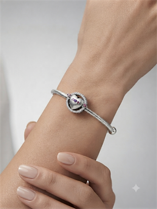 Kalp ve Aşk Oku Model Gümüş Charm