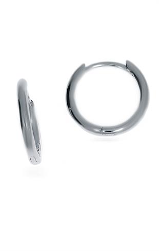 Unisex Halka Model Gümüş Küpe