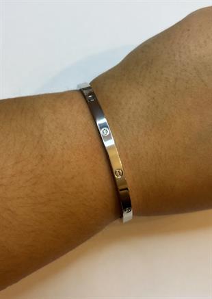 Unisex Şans Model Çelik Bilezik 