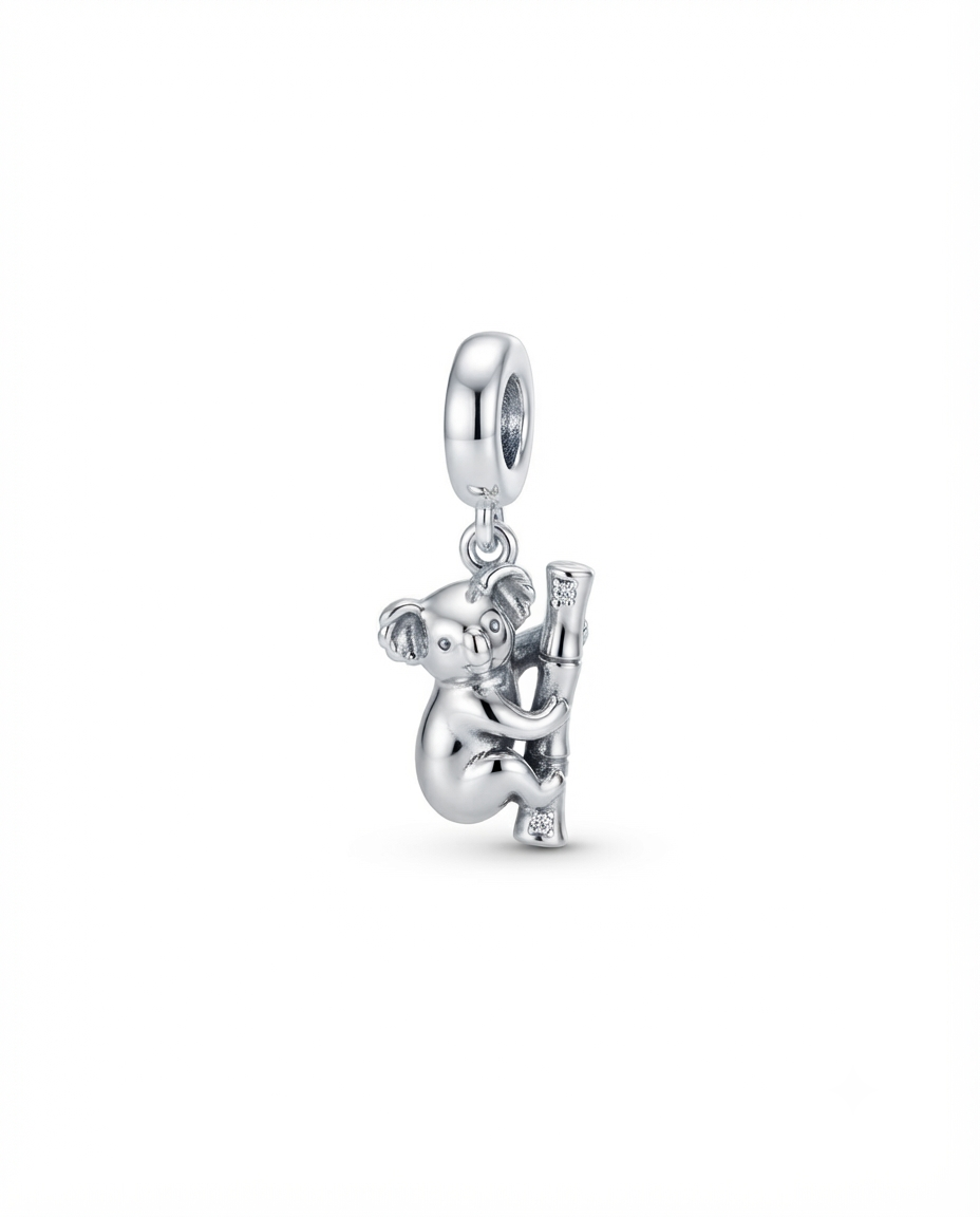 Bayan Gümüş Pandora Bileklik Uyumlu Koala Model Charm