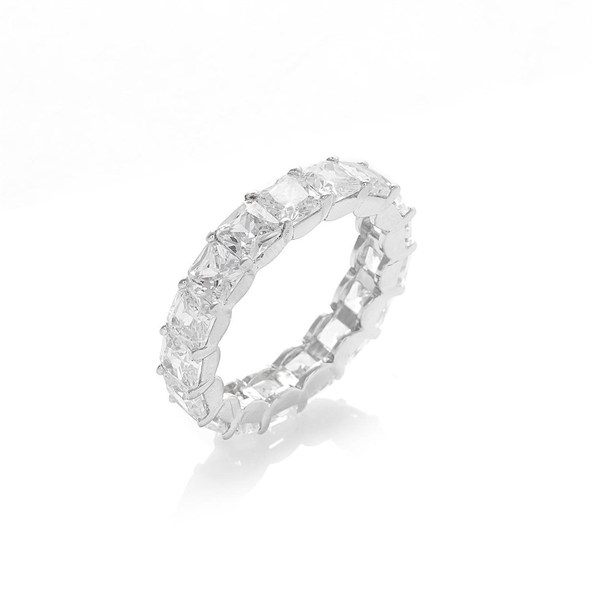 Bayan Swarovcki Taş Oval Model Gümüş Yüzük
