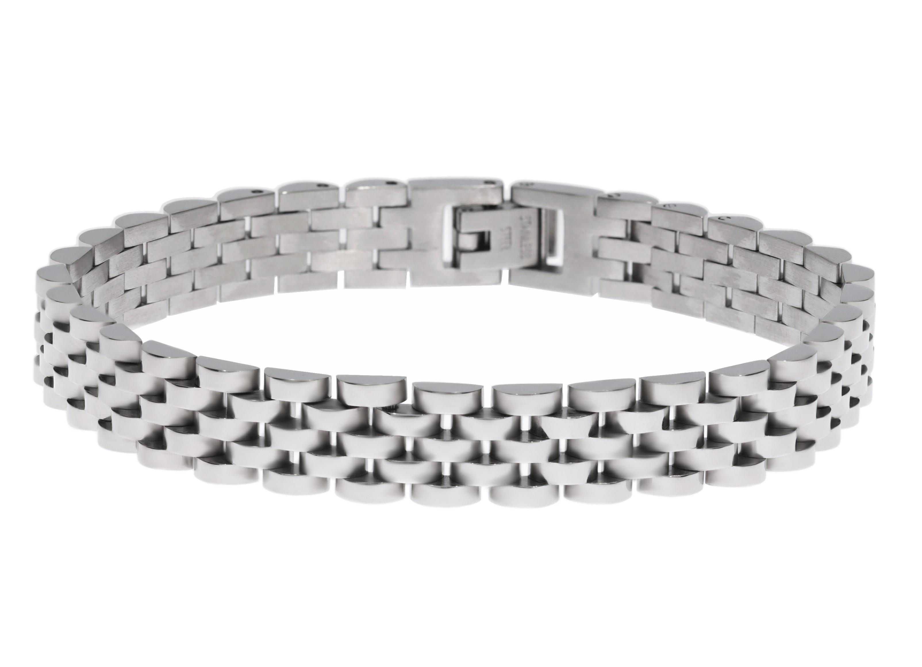 Erkek 1.2 cm Eninde Çelik Bileklik