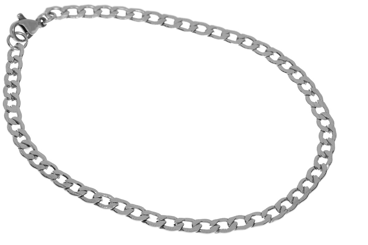 Erkek 4 mm Dalgalı Model İnce Çelik Bileklik 