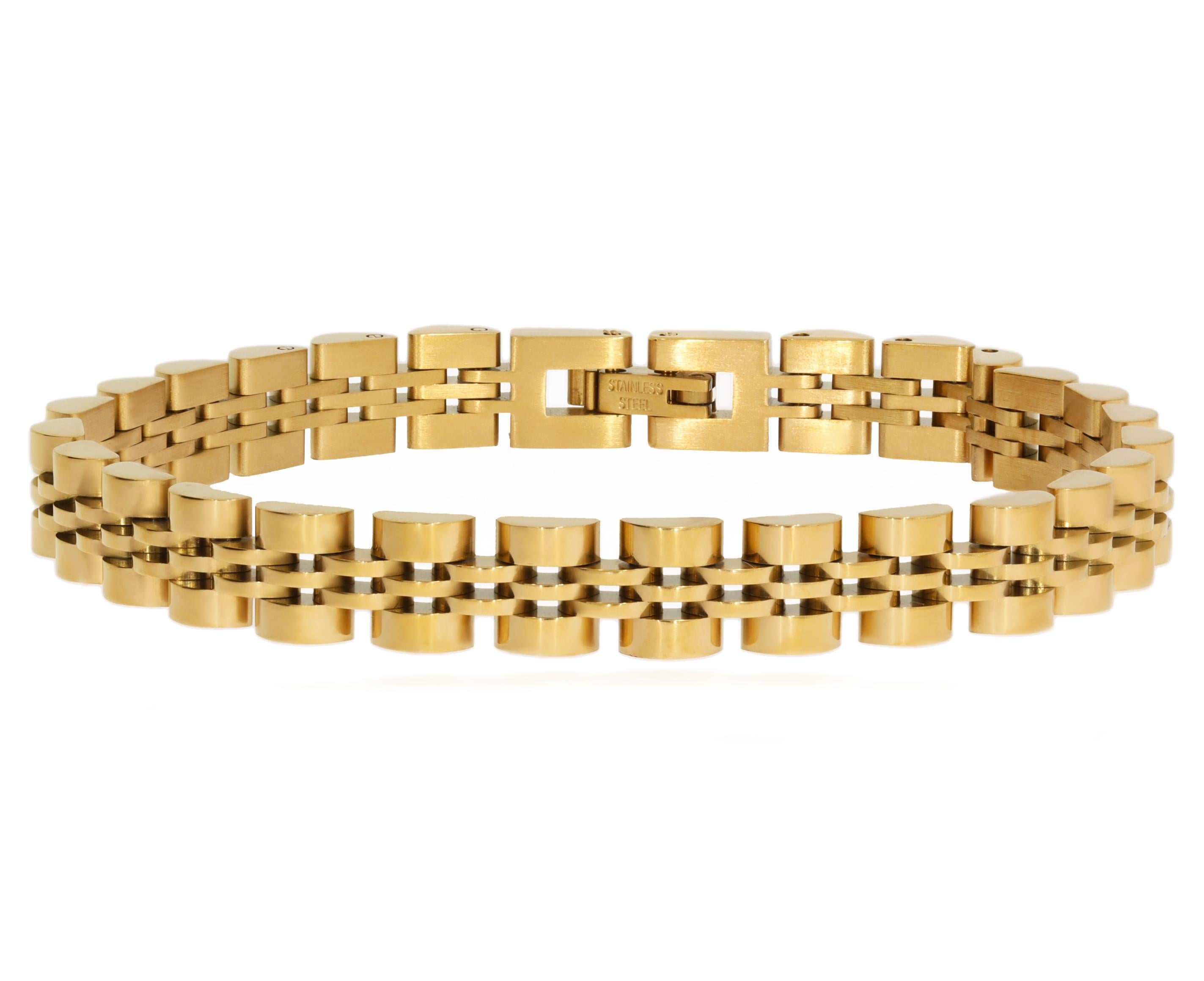 Erkek 8 mm Kalınlığında Hasır Model Çelik Bileklik