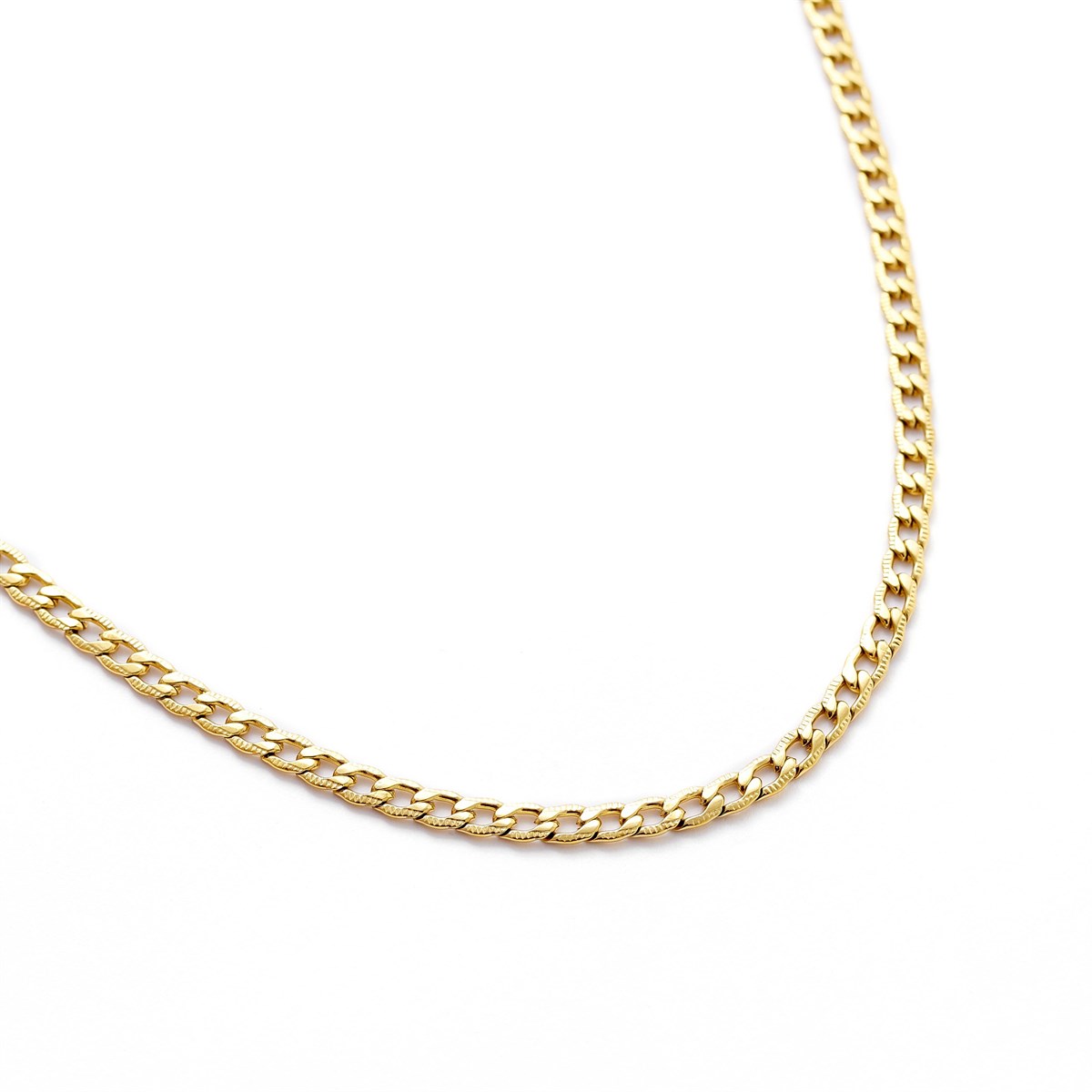 Erkek Çelik Gold Detay Panzer Kolye