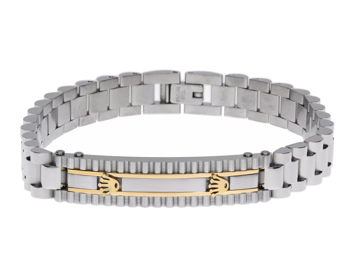 Erkek Çift Taç Model Çelik Bileklik