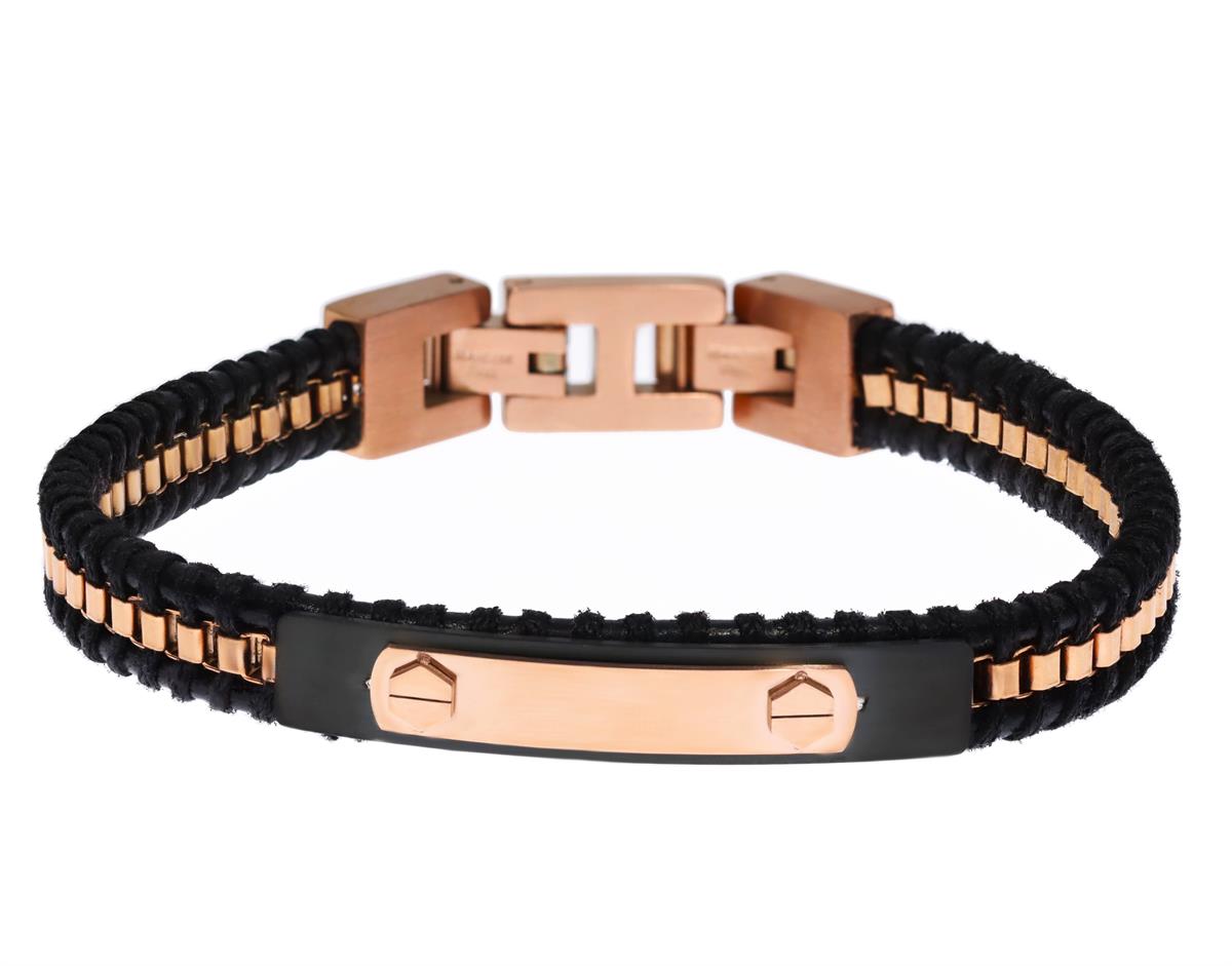 Erkek Fermuar Model Çelik Detay Deri Bileklik