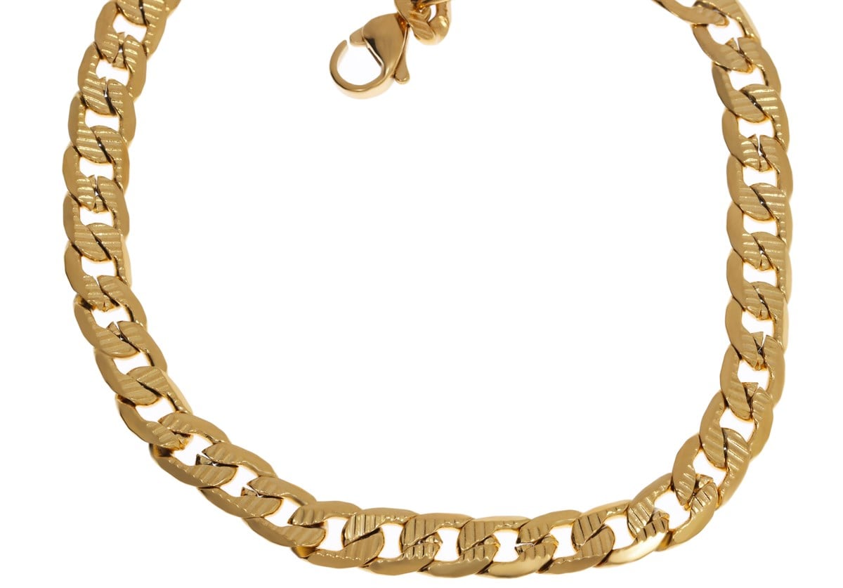 Erkek Gold Renk 5 mm Zincir Bileklik