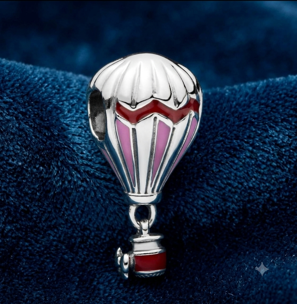 Gümüş Uçan Balon  Detaylı  Charm