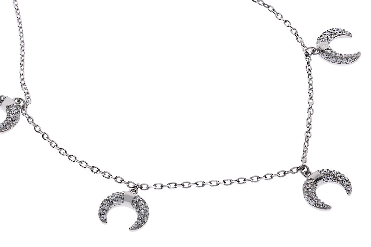 Kadın Ay Model Gümüş Halhal