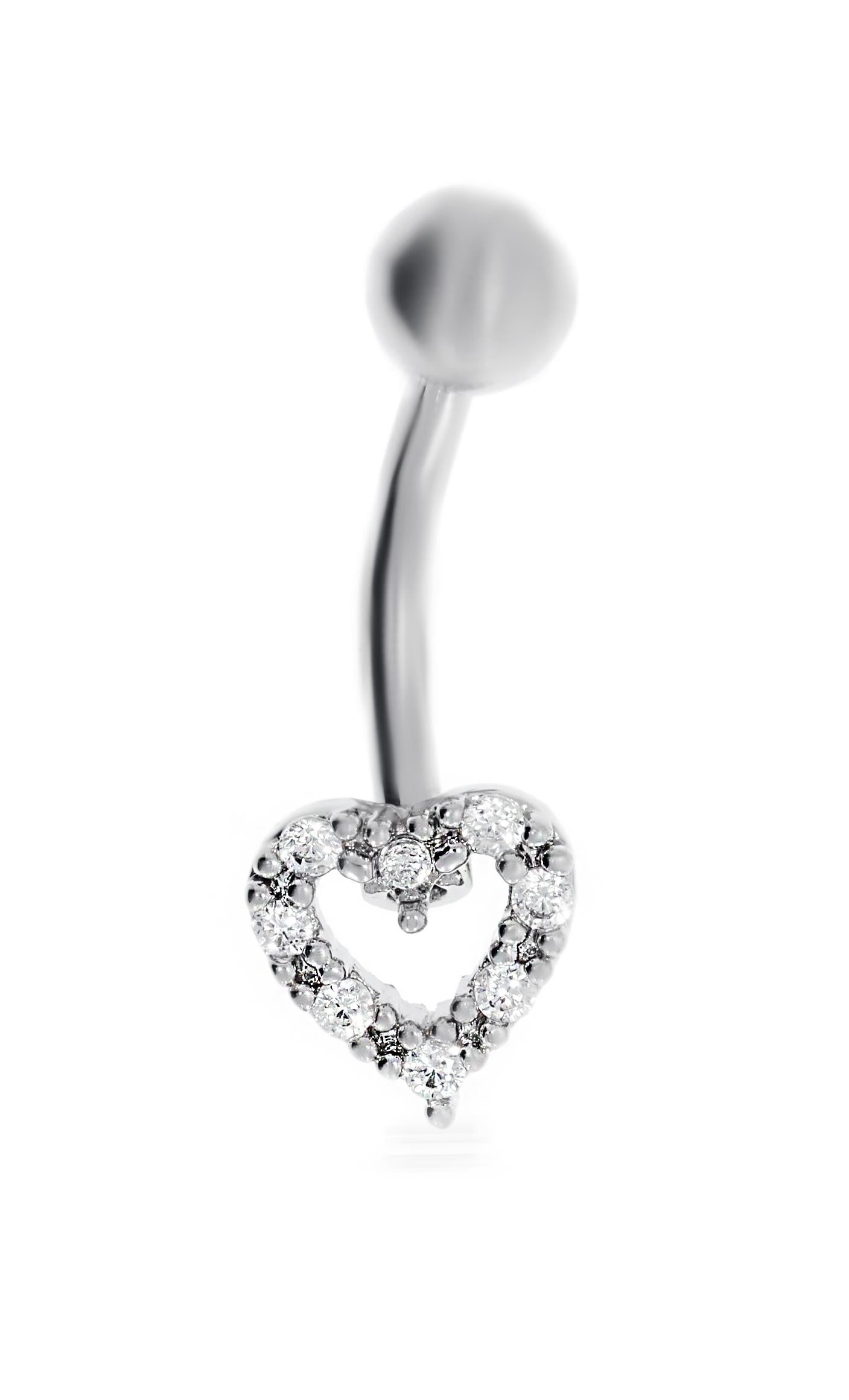 Kadın Çelik Kalp Model Piercing