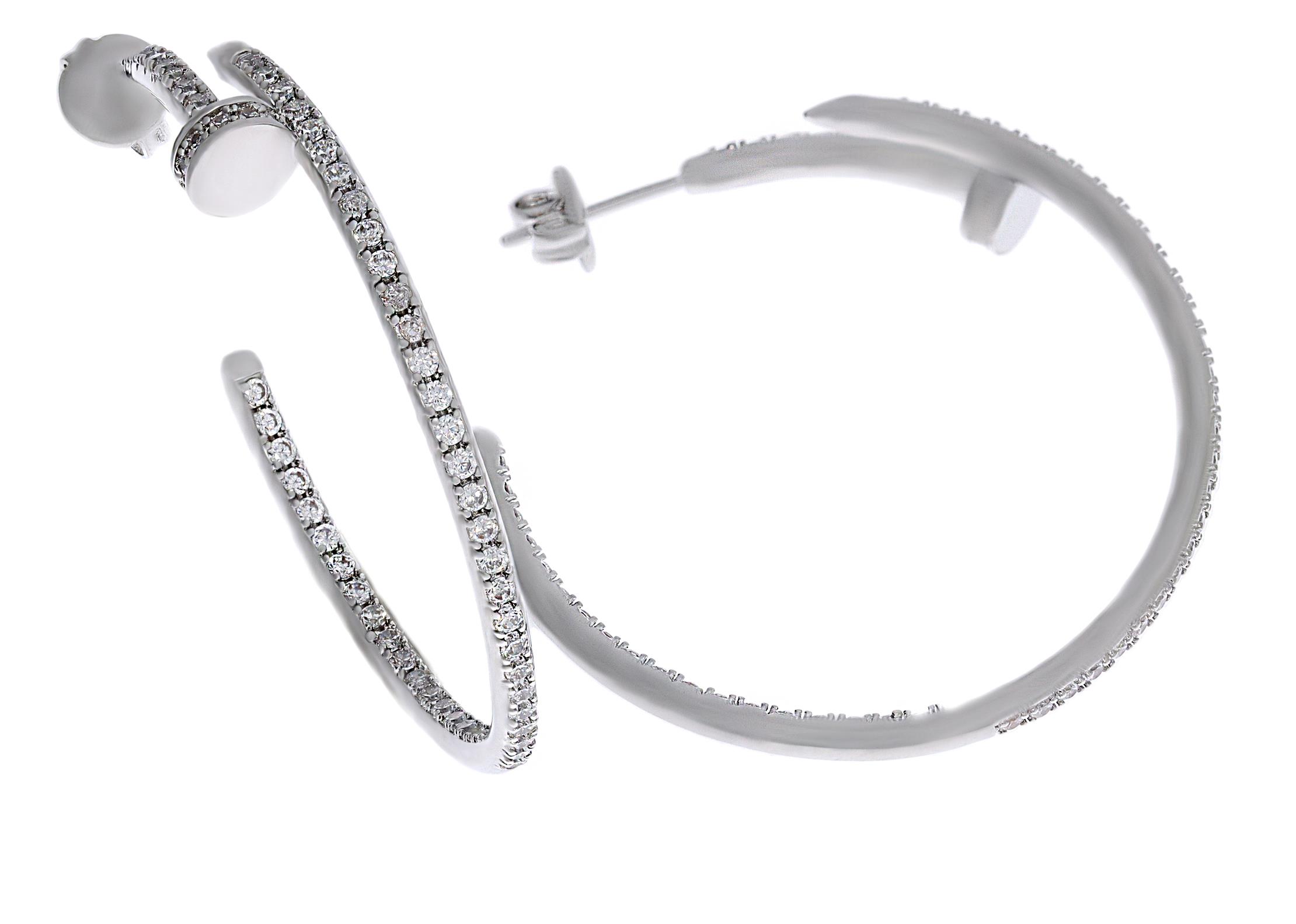 Kadın Çivi Model Taşlı Çelik Küpe 